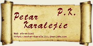 Petar Karalejić vizit kartica